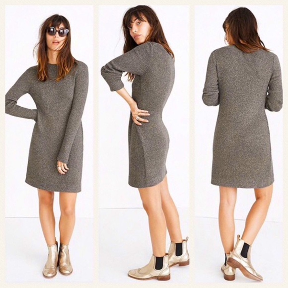 Madewell Night Sparkle Mock Neck Sweater Dress